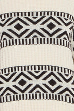 Load image into Gallery viewer, ICHI Barisa Cotton Blend Geometric Print Jumper - Birch