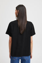 Load image into Gallery viewer, ICHI Palmer Cotton Tee - Black