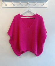 Load image into Gallery viewer, Carys Mohair Short Sleeve Jumper - Hot Pink