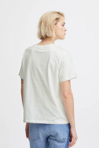 ICHI Palmer Cotton Tee - Cloud Dancer