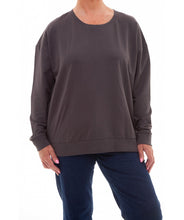 Load image into Gallery viewer, Tessa Zip Cotton Sweatshirt - Slate