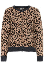 Load image into Gallery viewer, ICHI Livoni Leopard Print &amp; Stripe Cardigan