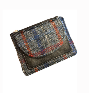 Rory Harris Tweed Coin & Card Purse - Grey Check