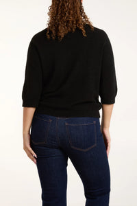 Betty Three Quarter Sleeve Jumper - Black