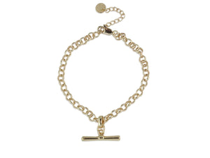 Octavia T Bar Chain Gold Plated Bracelet