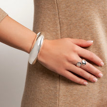 Load image into Gallery viewer, Eternal Silver Chunky Hinged Bangle