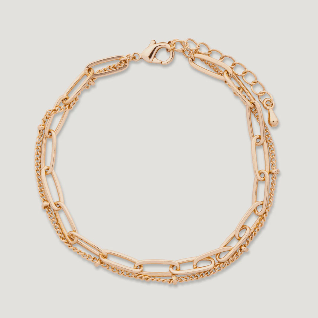 Alesha Gold Multi Chain Bracelet