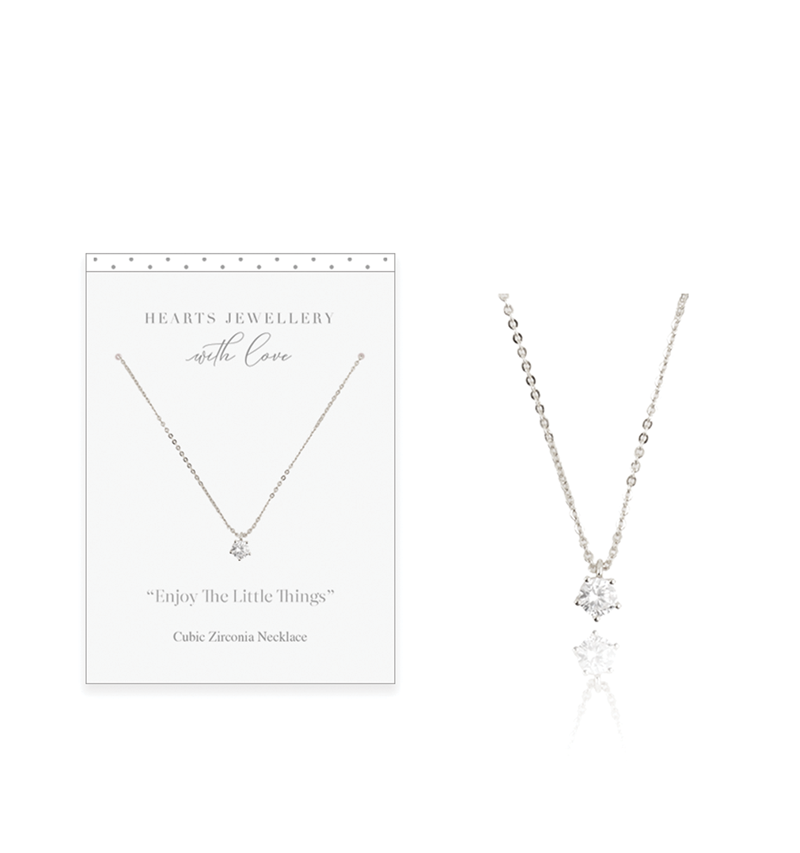 Cubic Zirconia Pendant Necklace - Enjoy the Little Things