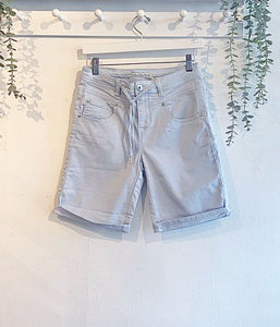 Red Button Relax Jog Cotton Shorts - Sky