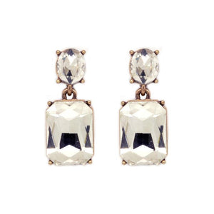 Amelia Gem Earrings - Crystal